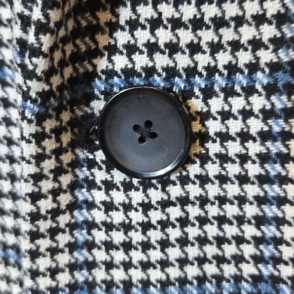 Old Navy Men's Wool Blend Oversized Topcoat Long Length Grey Plaid Old Money - Picture 10 of 16